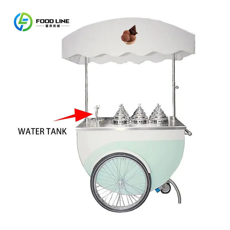 Customized High Quality Lower Price Ice Cream Cart Freezer Tricycle Ice Cream Freeze Trafficking Bike