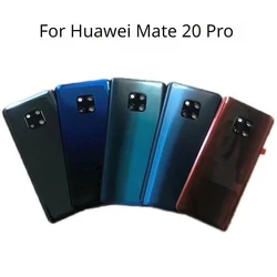 New Back Glass For Huawei Mate 20 Pro Back Battery Cover Panel Rear Door Housing Case with Camera Lens Replacement
