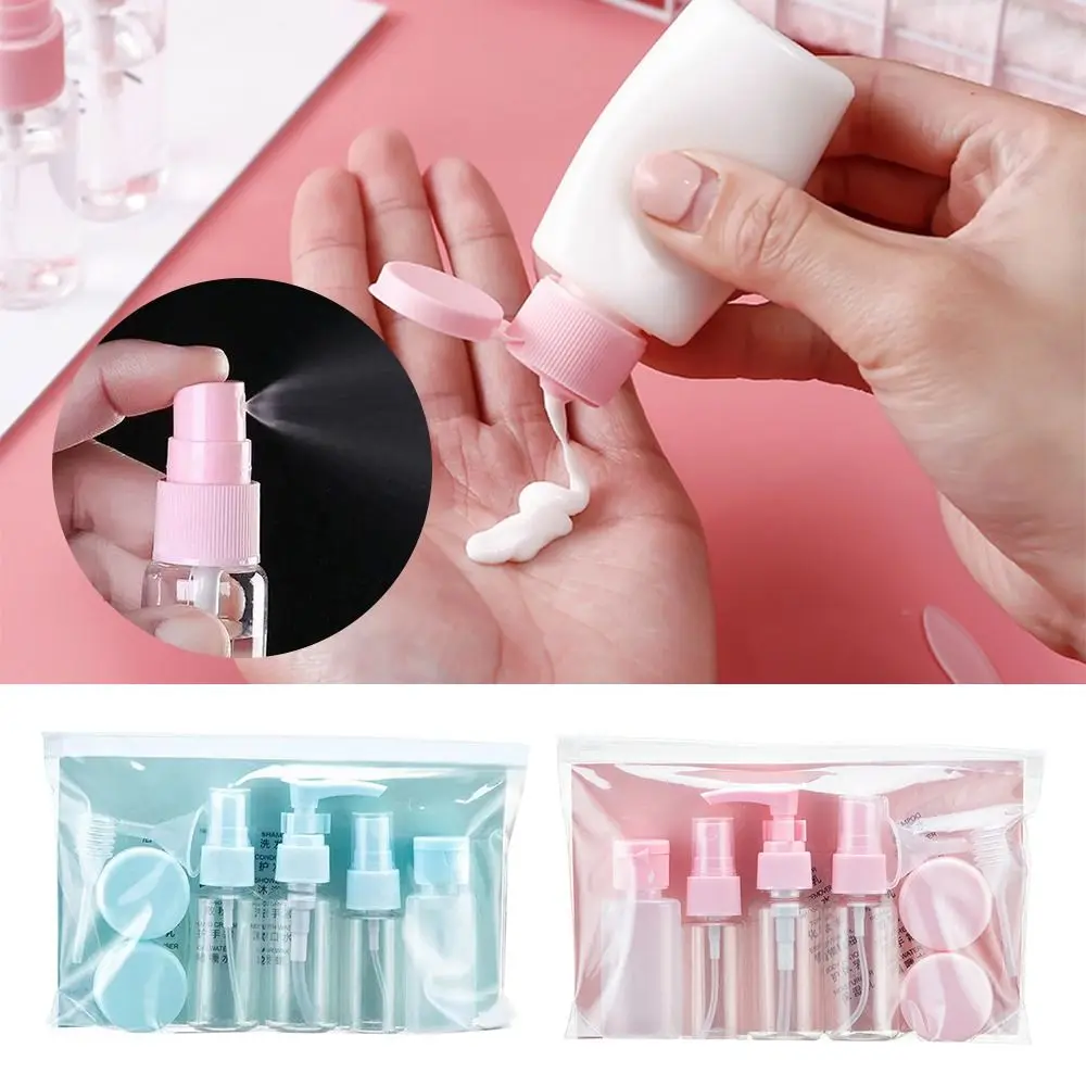 

Portable Plastic Travel Bottles Kit Refillable Leakproof Cosmetic Containers Sub Bottle Clear Toiletry Containers Set Travel