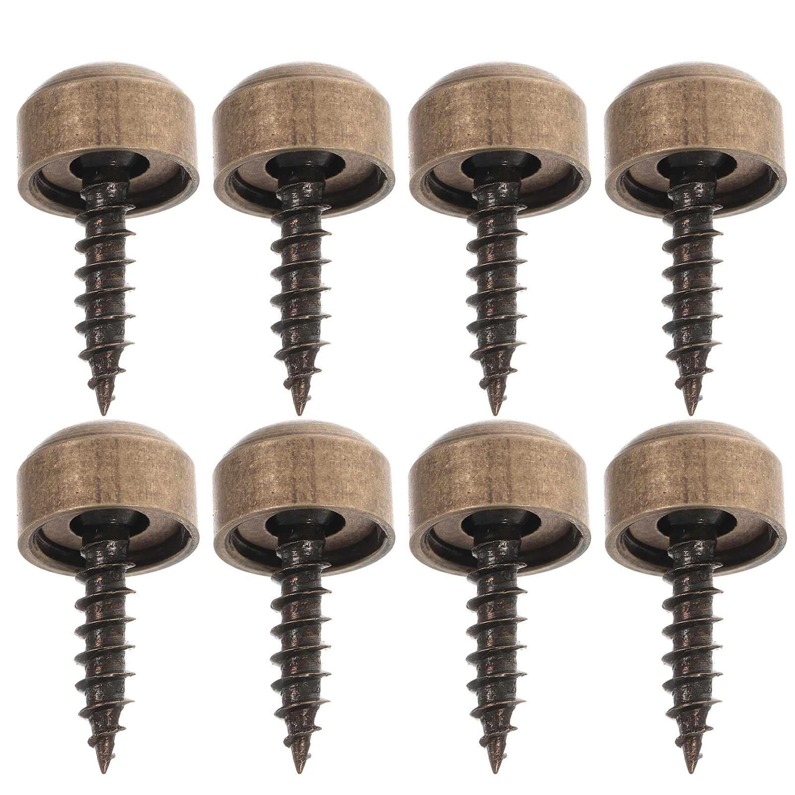 1 set 9mm Decorative Cap Cover Screws No Rust Solid Copper Mirror Fixing Hardware Self Tapping Screws for Wood Metal Acrylic