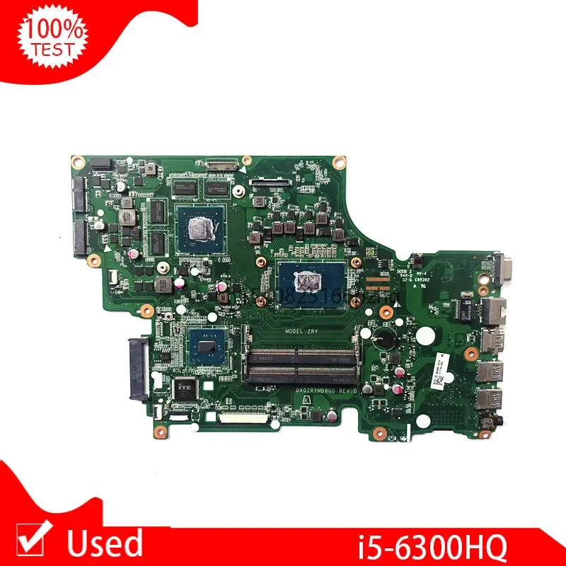 Used DA0ZRYMB8G0 For Acer Aspire V5-591 V5-591G T5000 Laptop Motherboard N16P-GT-A2 I5-6300HQ I5 CPU Main Board