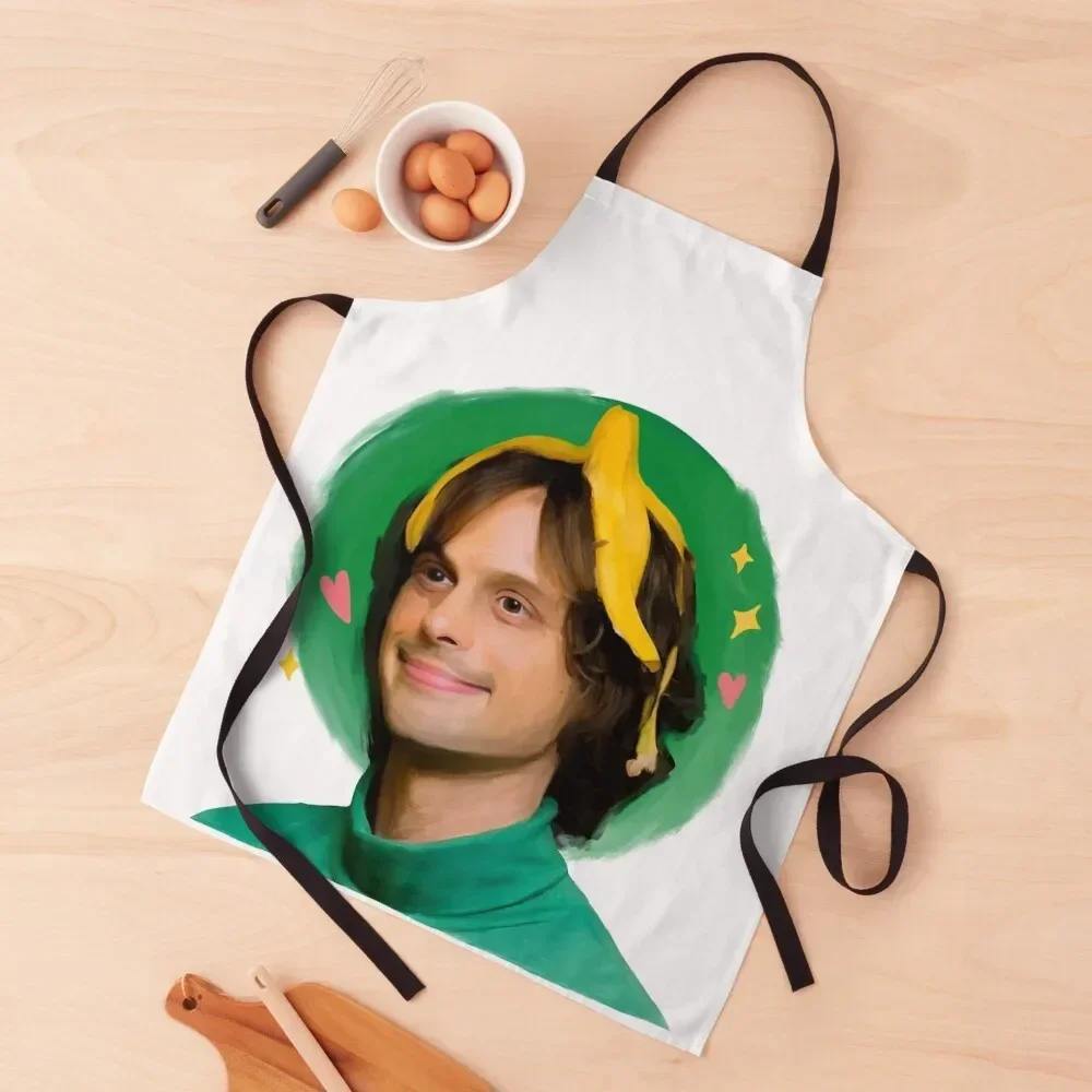 

Mathew Gray Gubler with a banana hat Apron Kitchen Supplies Idea Goods japanese woman Apron