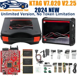 KTAG V7.020 V2.25 Red PCB Red European ECU Programmer Unlimited Points Networkable KESS Ktag  OBD 2 Car Trucks ECU Chip Tuning