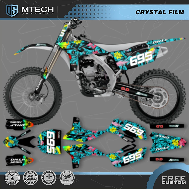 

DSMTECH Motorcycle Graphics Background Decals Stickers Kits for YAMAHA YZF250 2010 2011 2012 2013 008