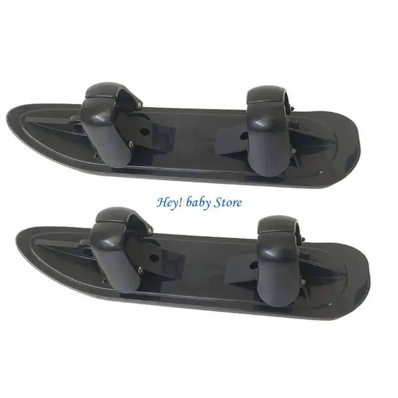 

Q1FE Easy Gliding Ski Board For Strollers Enjoy Mobility On Snow Lightweight Construction Quick Installation Feature