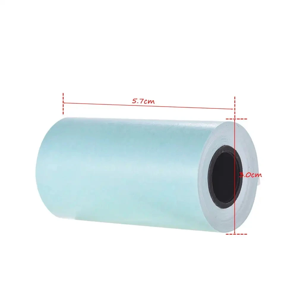 57cnx3cm hermal Mini Printer Paper Colorful Roll Blue Word Self-Adhesive Printable Sticker For Mini Portable Printers