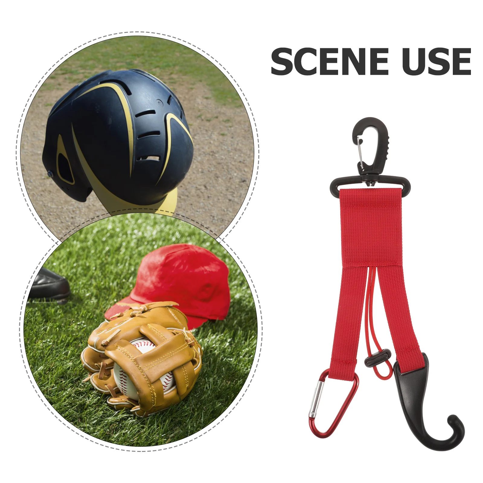 Gancho para guantes de béisbol, soporte de equipo multifuncional para guantes de murciélagos, Clip, colgador de Softbol portátil, equipo reutilizable