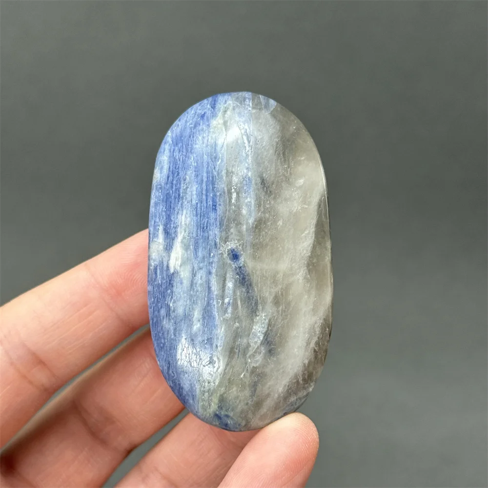 

Natural Blue Kyanite Palm Playing Reiki Healing Energy Meditation Prayer Home Aquarium Feng Shui Decoration Gift