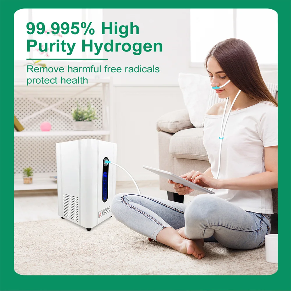 

SUYZEKO Hydrogen Water Generator Portable Hydrogen Inhalation Machine for Wellness 99.99% Purity Low Noise SPE/PEM 150ml/min