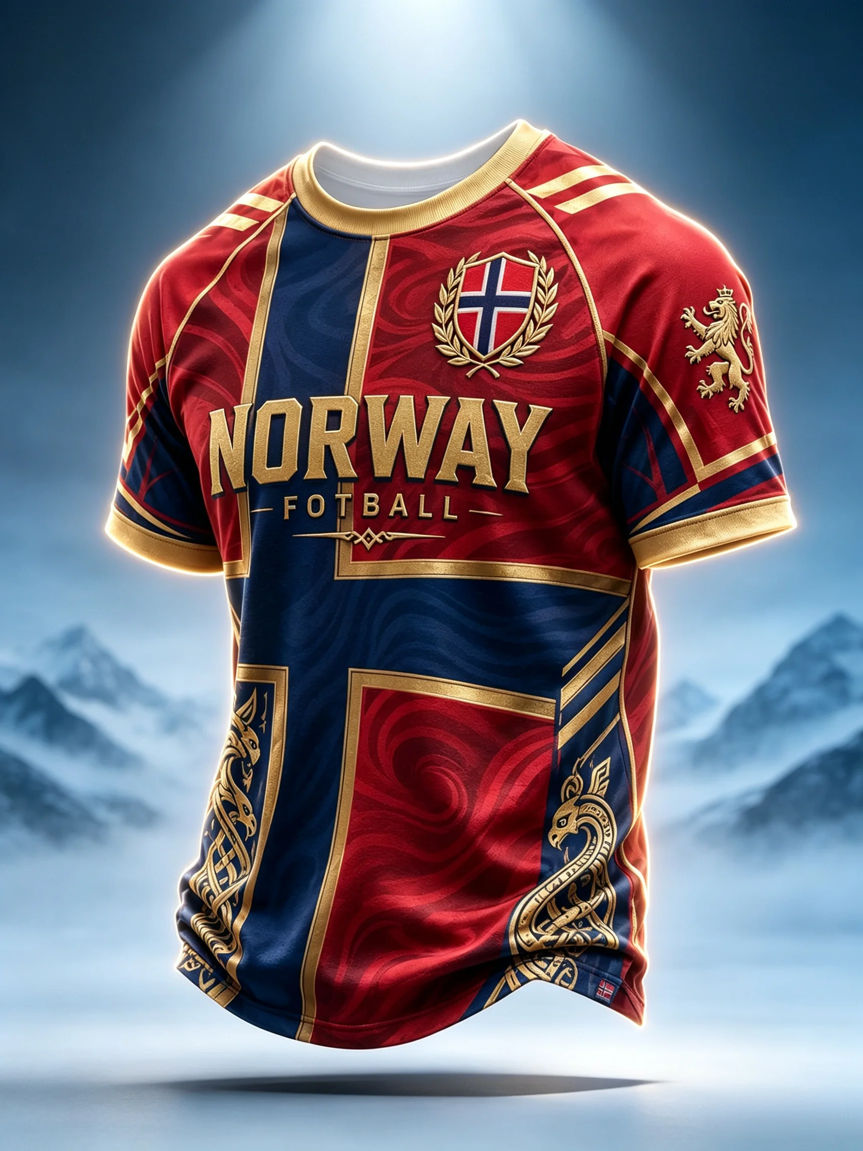 Nordic Viking Retro Style 2026 Norway Fan Jersey Men's Women's Summer Sports T-shirt Breathable Quick Drying Streetwear Clothing