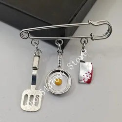 New Creative Chef Gift Chef brooch Egg Pan Chef Knife Tableware Kitchen Gift Personalized brooch Chef Souvenir Jewelry