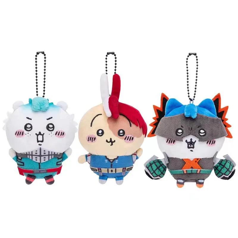 Kawaii Chiikawa My Hero Academia dress up plush toys.cute bag pendant.creative car key pendant Backpack pendant small gifts