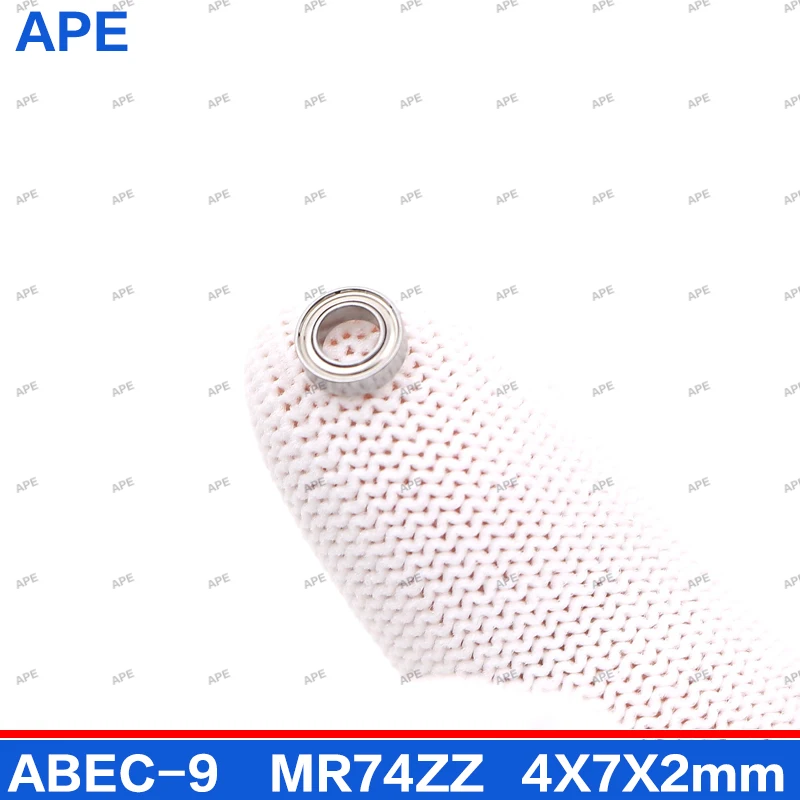 10pcs Germany bearing  4x7x2 mm  MR74 ZZ  ABEC-9 Miniature Bearing MR74ZZ Precision ball bearings