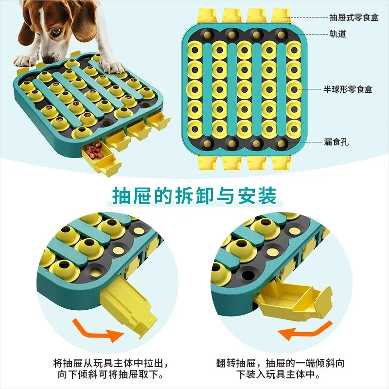Pet Dog Puzzle Toy IQ Training Food Hiding Interactive Enrichment Play Gift