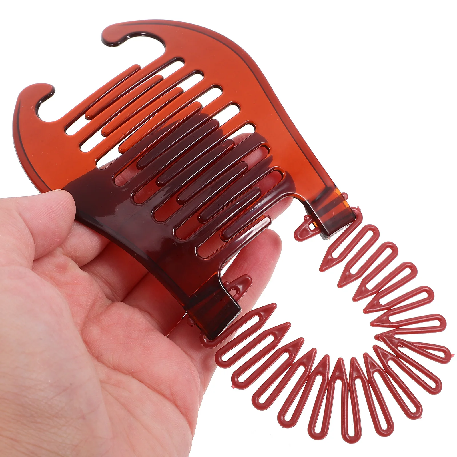 

4Pcs Premium Plastic Hairpins Non Slip Hair Styling Tool for Women Suitable All Seasons Black Coffee Plastic Hairpins