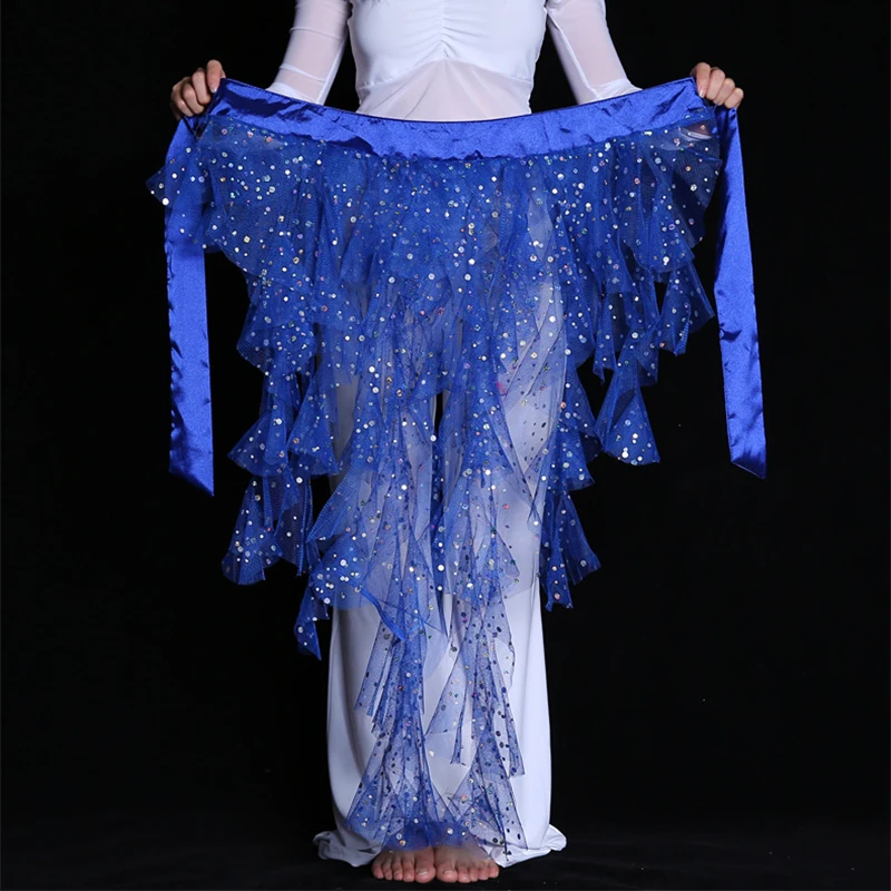 

Модный набедренный шарф Bellydance, 7 цветов, пояс, юбка, пояс, элегантный, Египетский, с блестками, цепочка на талию для танца живота, однотонный