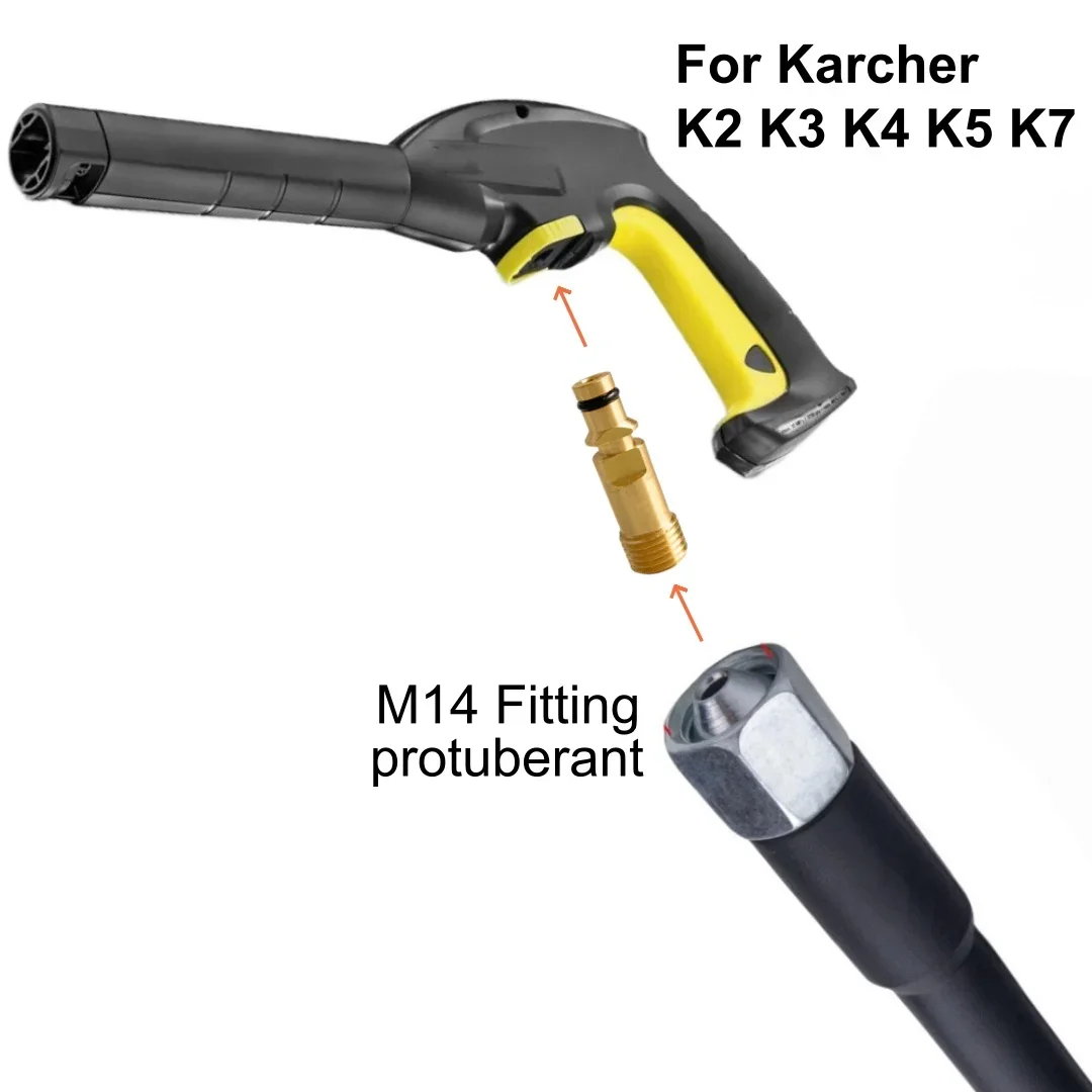 M14 Hose Adaptor Converter To KARCHER K2 K3 K4 K5 K6 K7 Wash Gun Water Input Port Fitting
