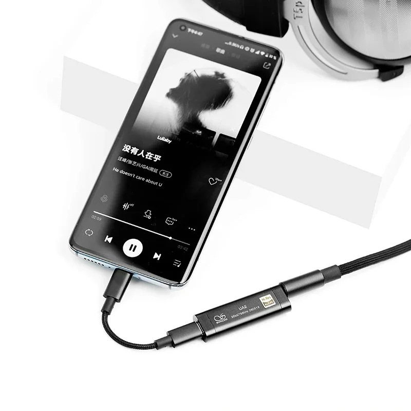 Shanling UA2 Portable USB DAC Cable Headphone Amplifier ES9038Q2M PCM768kHz DSD512 Type C to 2.5/3.5mm Compatible iOS Android