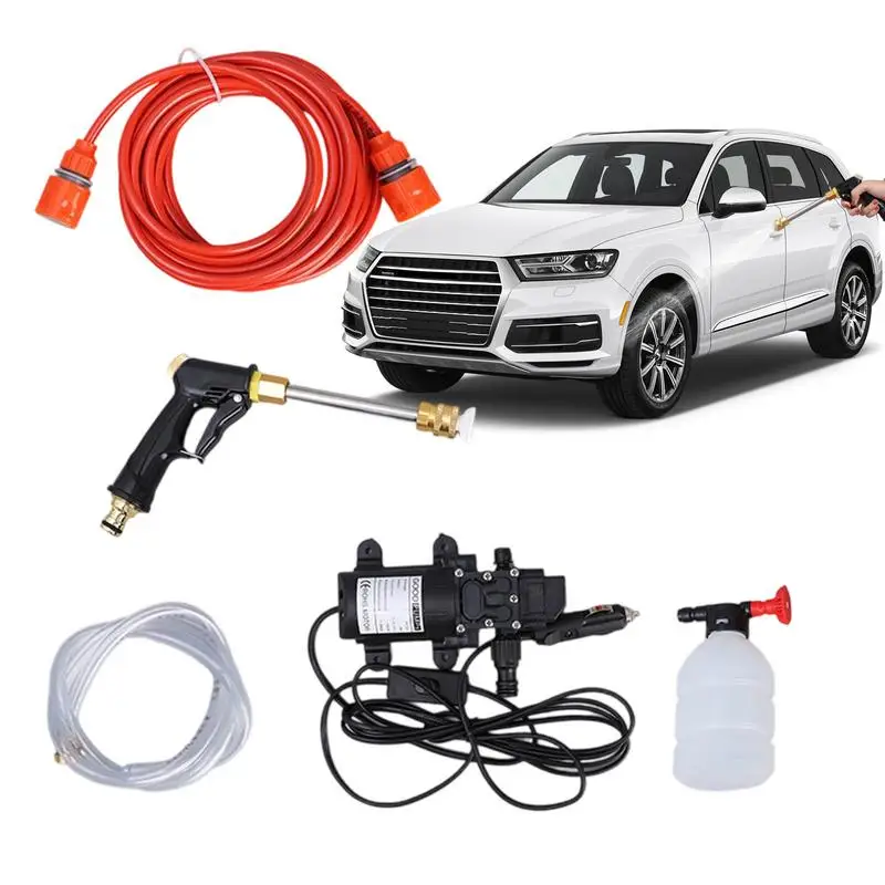 

High Pressure Water Sprayer Car Washer Pump Kit Cleaning Tool With Pump Hose Bottle For Car Washing Pets Shower Patio Outdoor