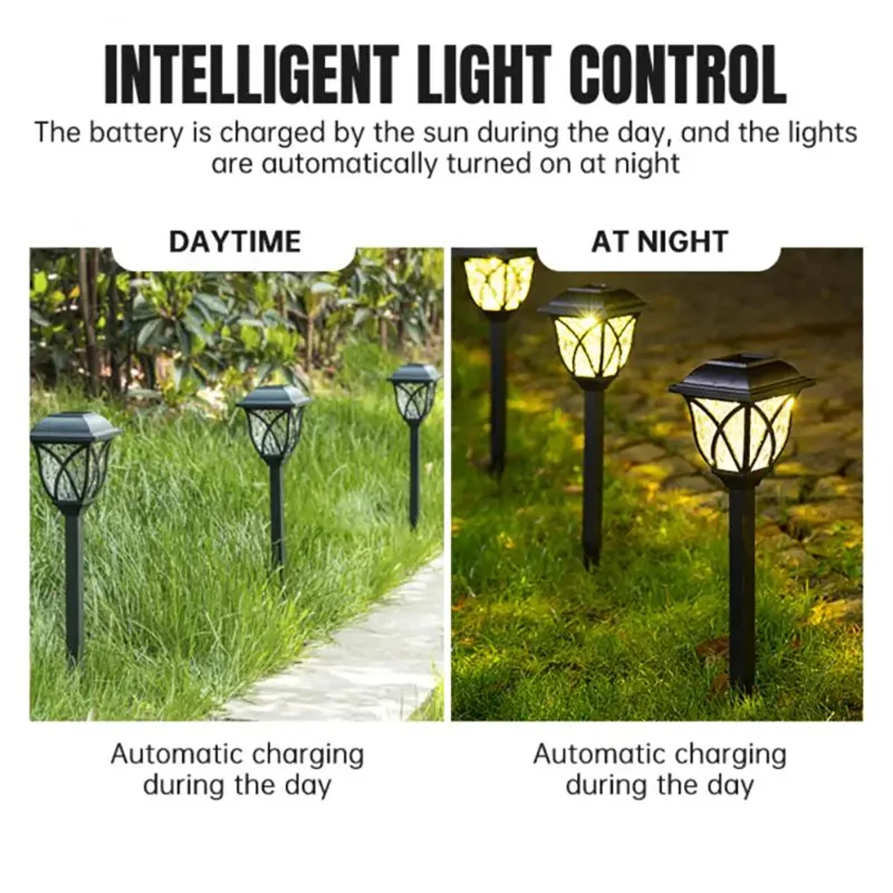 Solar Pathway Yard Lights Outdoor IP65 Waterproof Solar LED Lamp Decoration for Garden Walkway Path Driveway Patio Yard Lawn