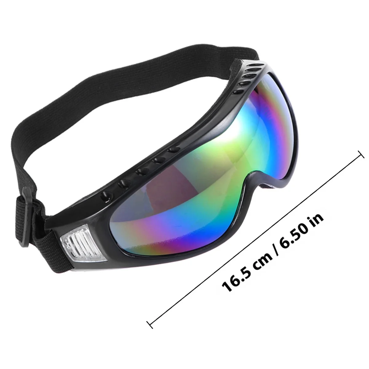 للجنسين يندبروف التزلج في الهواء الطلق الثلج ركوب الدراجات نظارات السلامة الإطار الأزرق عدسة ملونة قابل للتعديل Skidproof واقية #6