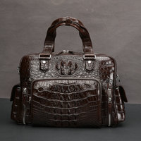 2023 New Crocodile Leather Men's Travel Bag Genuine Leather Luggage Bag Outdoor Travel Large Handbag  Leisure Shoulder Bag 45