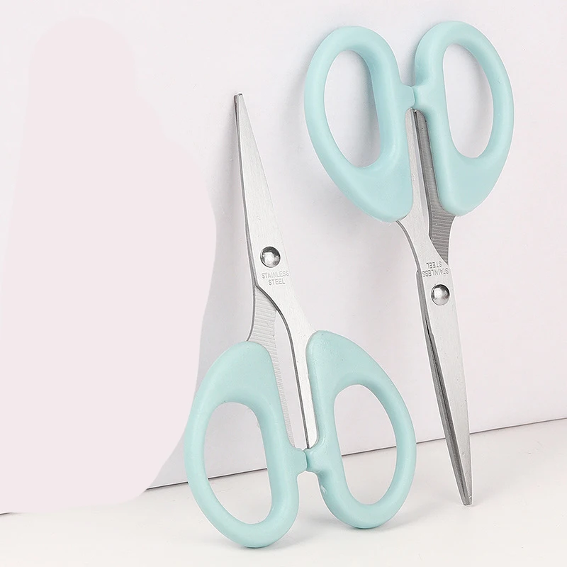 Morandi Color Scissor Stainless Steel Blade Safe Design Cutter For Fine Art Diary Album Craft Stationery Office School Supplies