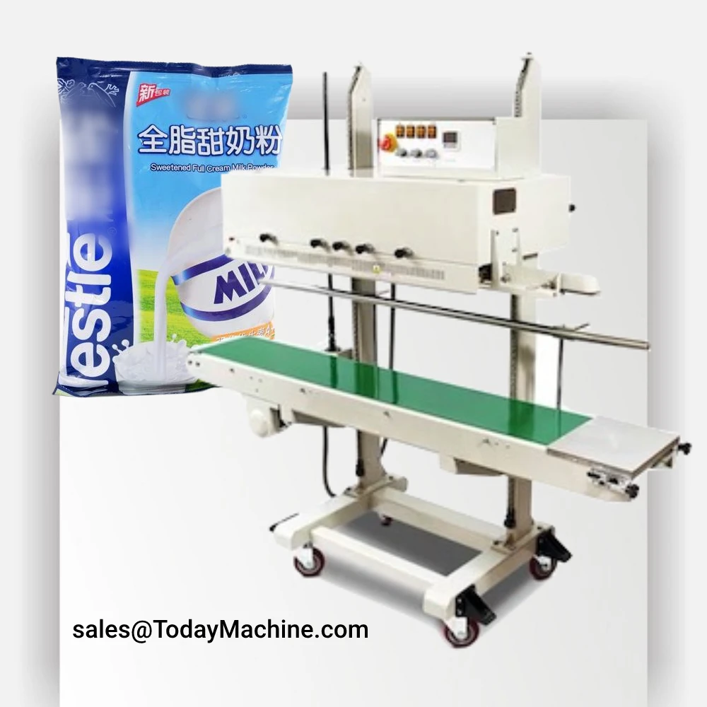 

Automatic Fast Speed Pouch Aluminum Foil Heat Packing Sealing Machine Continuous Plastic Bags Band Sealer