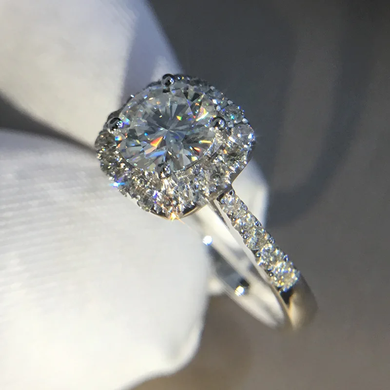 Luxury Clear CZ Heart Finger Ring for Women Wholesale 925 Sterling Silver Wedding Engagement Statement Fashion Fine Jewelry