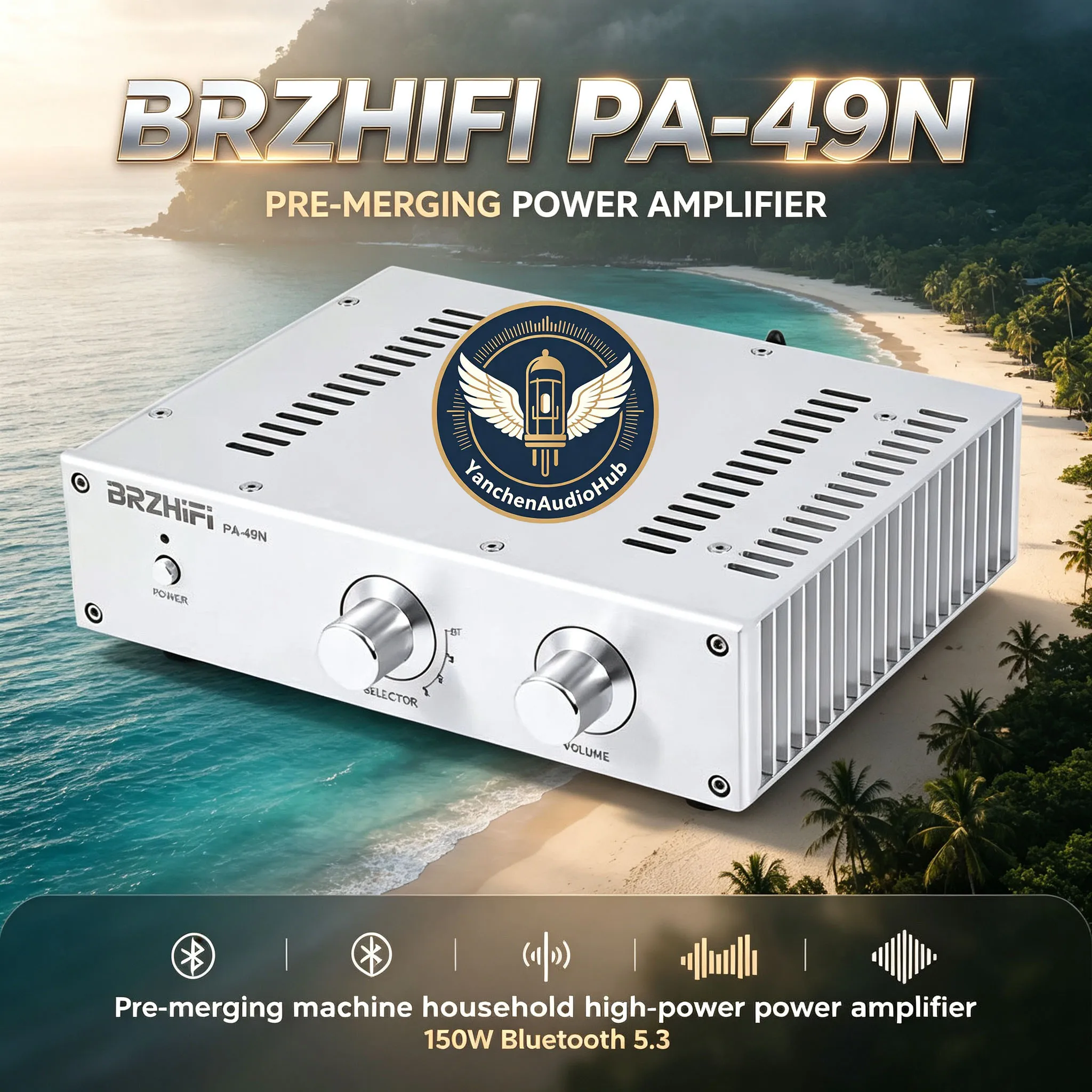 CHN 2027 BRZHIFI PA-49N Thick Film Fever Post-stage Golden Throat Pre-stage Merger Home High Power Amplifier