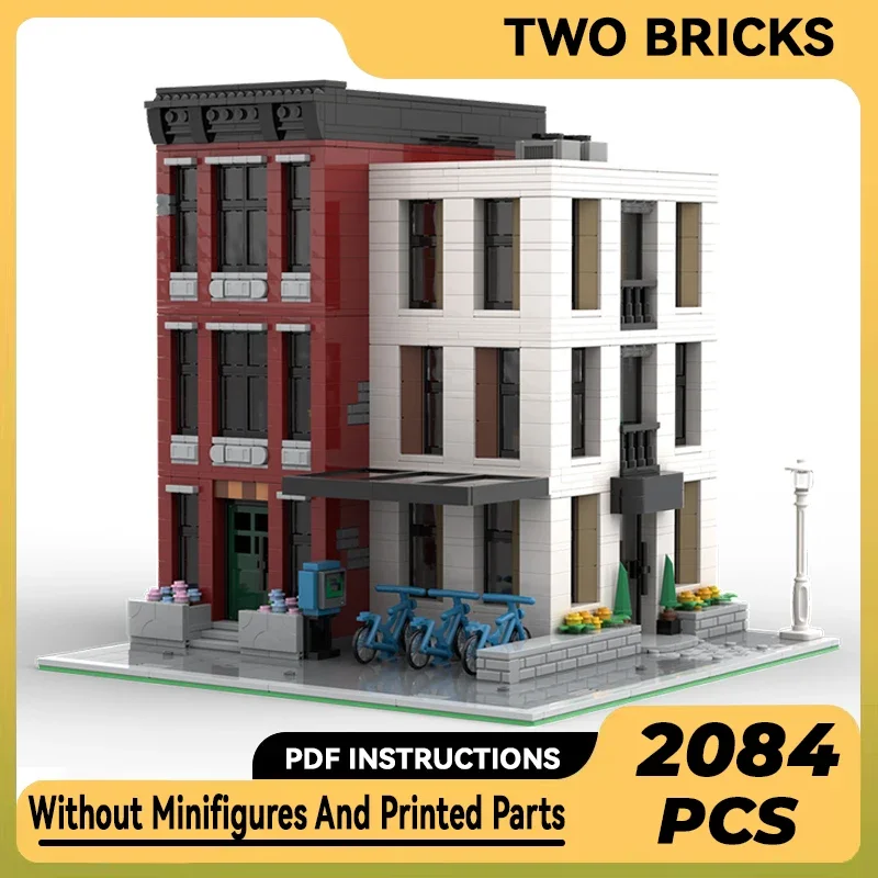 

City Street View Model Moc Building Bricks Bookshop Headquarters Technology Modular Blocks Gift Christmas Toys DIY Sets Assembly