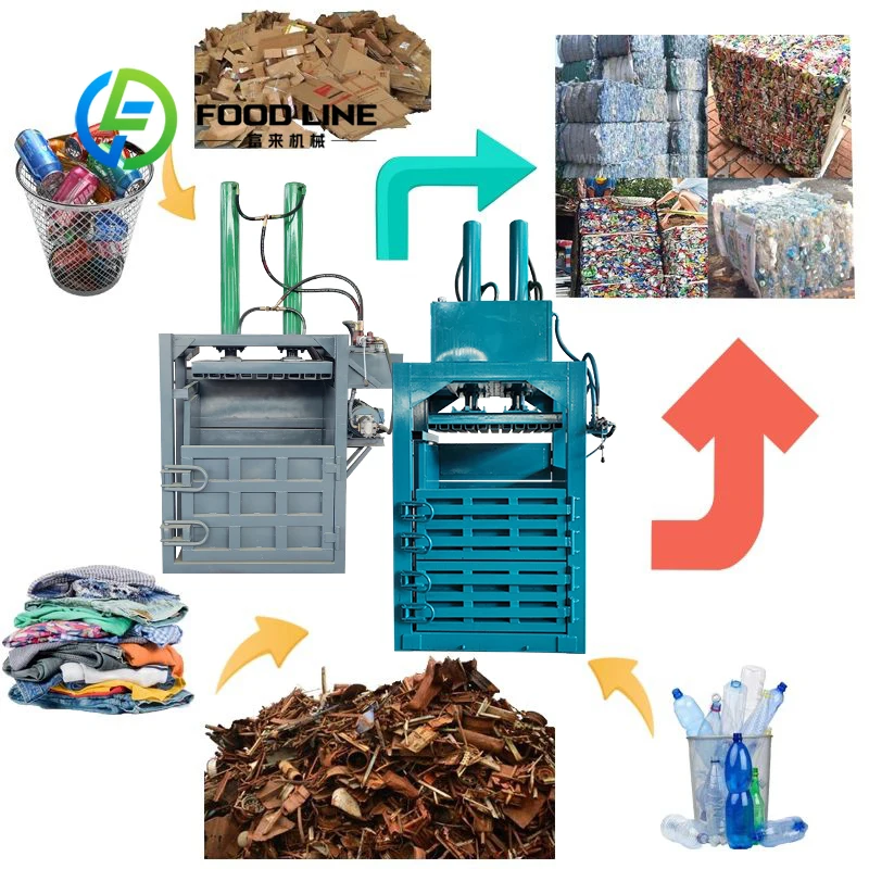 

Vertical Hydraulic Plastic Baler Tight Baling Effect For Plastic Bag Bottle Film And Various Polymer Waste Compression Storage