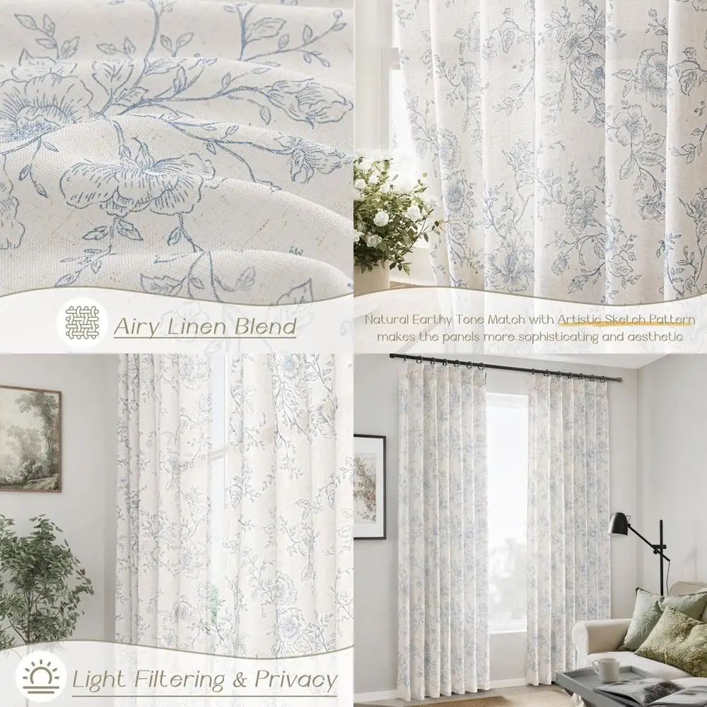 ستائر زرقاء مطوية من إسفنج الذاكرة، 84 طول، تصفية خفيفة، 40 وات × 84 لتر، لغرفة المعيشة، طراز المزرعة