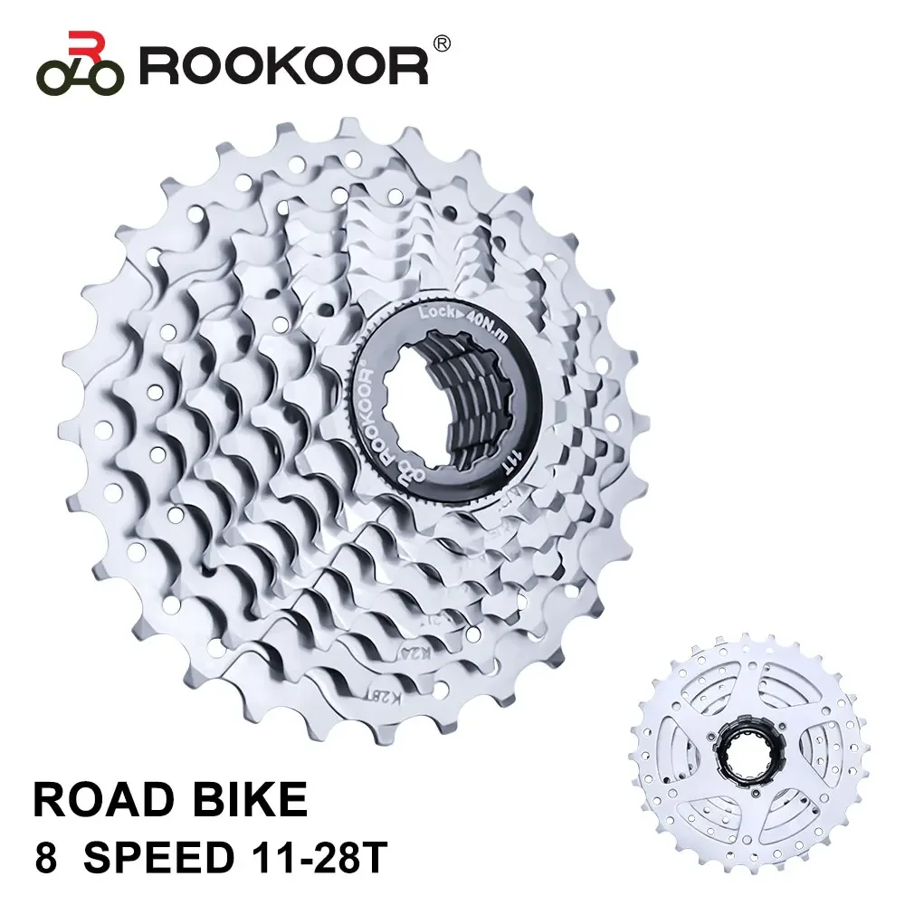 Rookoor 8 Speed Bicycle Cassette Freewheel Road Bike Velocidade 11-28T Sprocket Bike Accessories for SHIMANO SRAM Cycling Parts