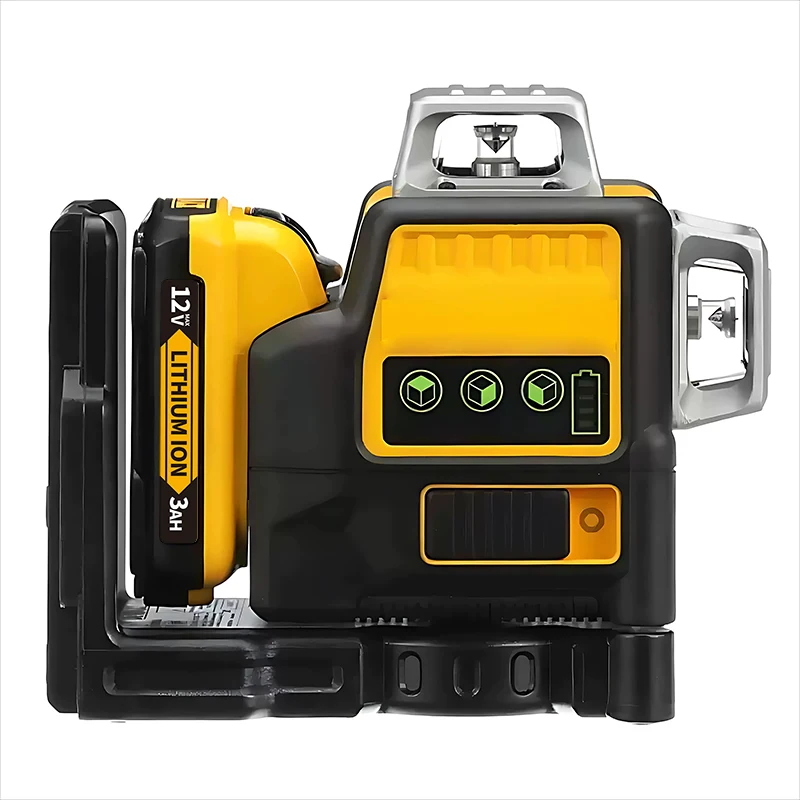 360° Horizontal Vertical | Outdoor Leveling Measurin For DEWALT DW089LG Lithium Battery Green Laser Level | 12 Lines 3 Sides