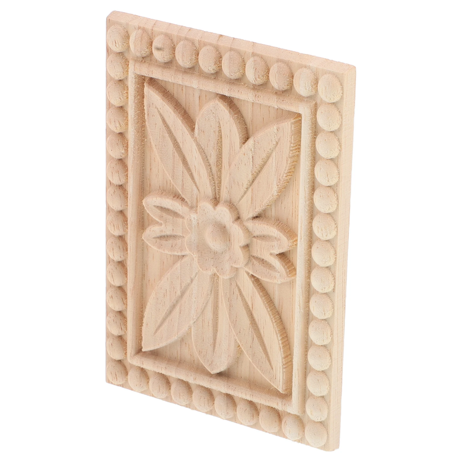 

1pcs Wooden Carved Appliques European Style Decorative Onlays For Cabinet Door Wall Home Diy Decor Solid Carving Unpainted Wood