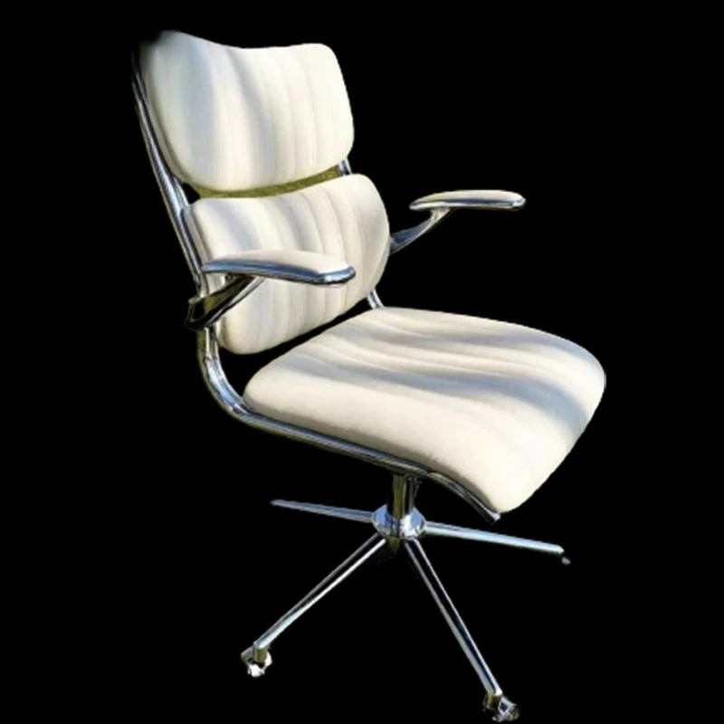 

Backrest Support Office Chair Generic Fancy White Luxury Swivel Office Chair Mobile Living Room Fauteuil De Bureau Furniture