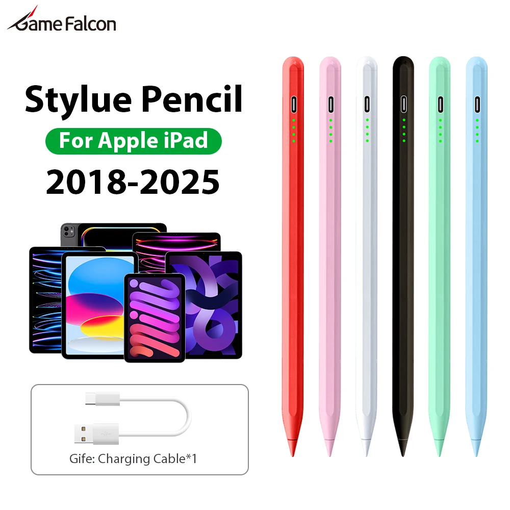 

Стилус для Apple Pencil для iPad A16 10 9 10-го 9-го поколения, Pro 13 11-го поколения M5 M4 12.9 2025, Air 11 M3 M2 5, Mini 7 6, сенсорные ручки