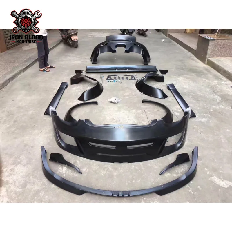

Suitable for Porsche 987.2 modification, Cayman Boxster wide- Rocket Bunny body kit with rear spoiler