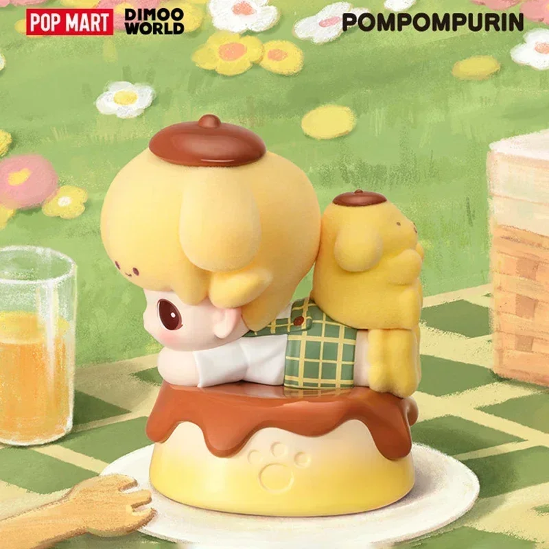 

POPMART Kawaii Anime Blind Box Action Figures - Surprise Mystery Dolls Series DIMOO & POMPOMPURIN for Girls