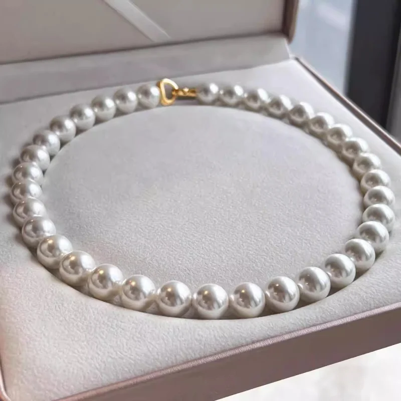 

Такое же натуральное австралийское белое ожерелье Ni Ni для женщин, жемчужное ожерелье во французском стиле.