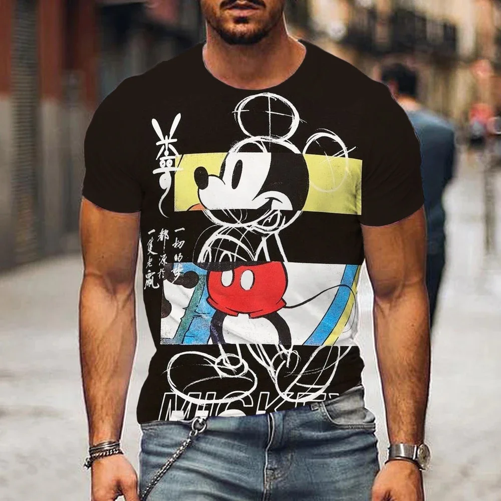 2024 Disney Mickey Mouse 3d Print T Shirt Men Women Tshirts Hip Hop Top Tee T-shirts Clothes Cool T-shirt Male Camisetas