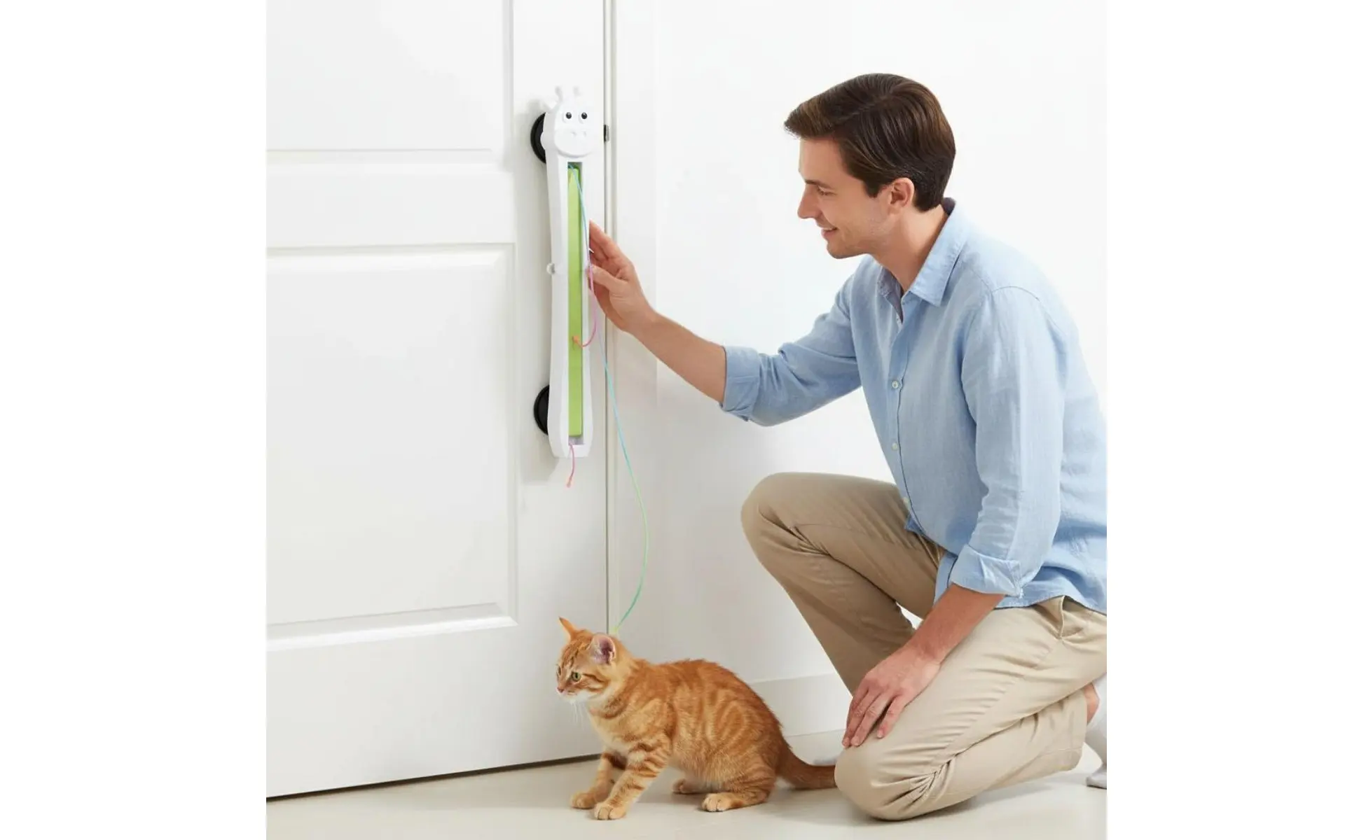 Automatic Flying Rope Cat Toy Easy-Mount Installation Electronic Cat String Toy Pet Supplies Promotes Exercise Relieves Boredom