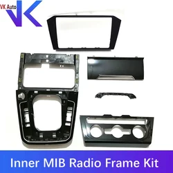 For VW Passat B8 OEM Inner MIB Radio Player Panel Frame Air Conditioning Ashtray Cover Shift Knob Decorative Frame Piano Black
