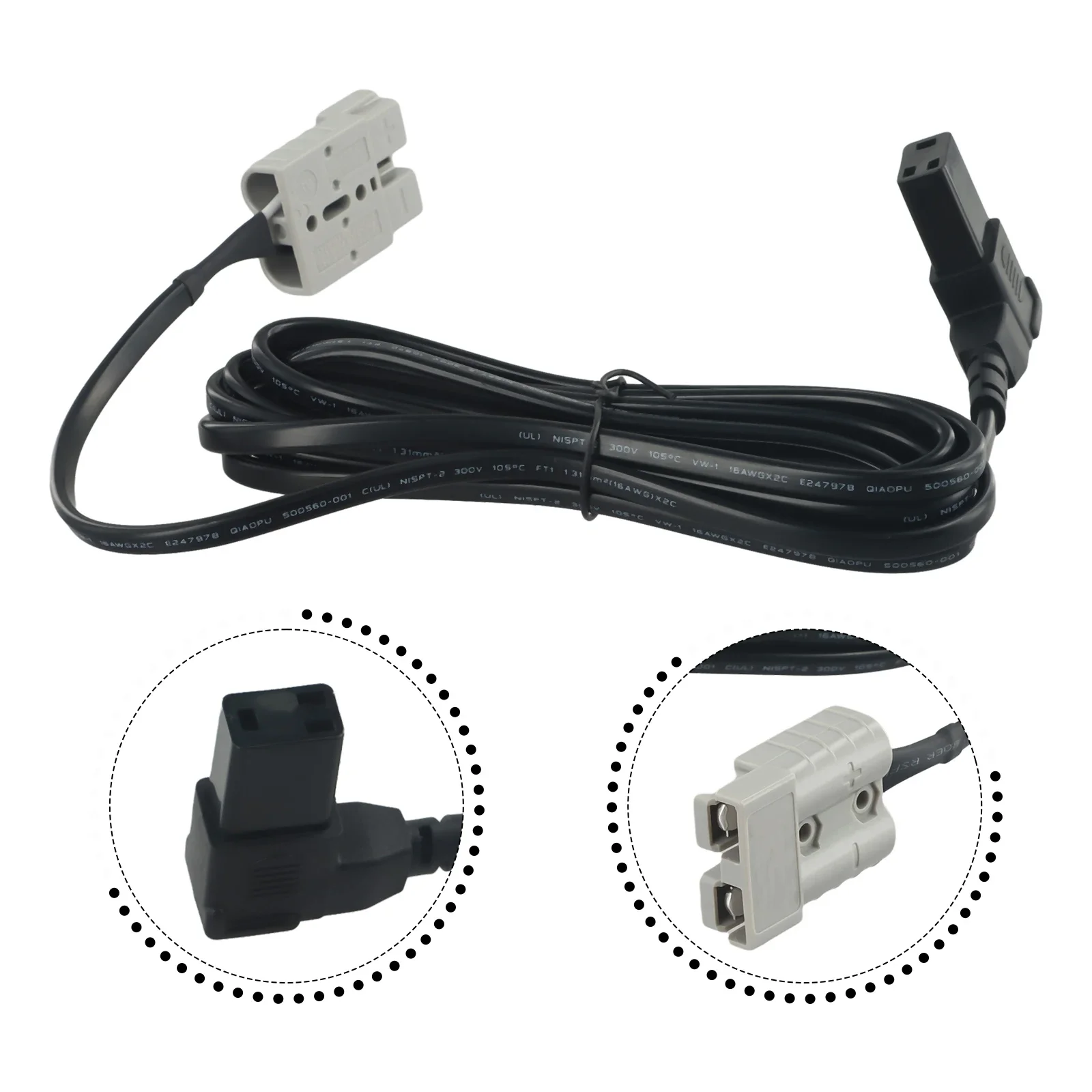 طقم سلك طاقة لتمديد كابلات الثلاجة ، شاحن لكابل أندرسون ، استبدال كابل الشحن ، 16awg ، 50a ، 12V ، 1 V