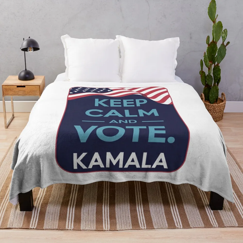 Keep Calm And Vote. Kamala Throw Blanket Weighted Decorative Throw Blankets