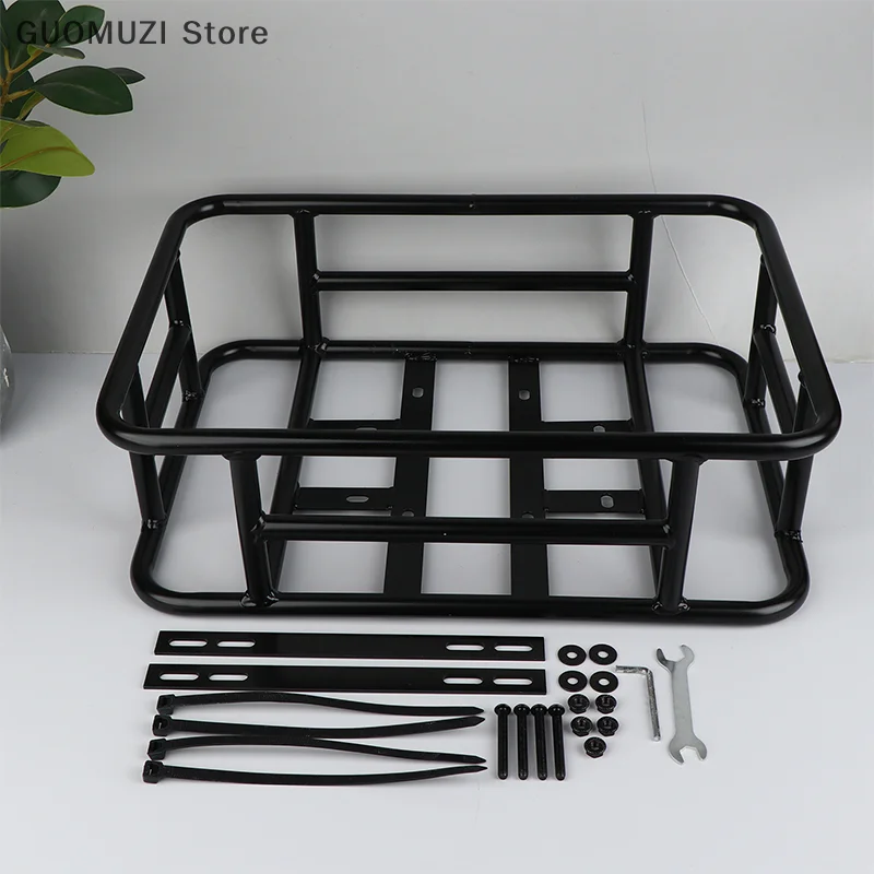 Rear Bike Basket Bicycle Cargo Rack Bag Large Capacity E-Bike Basket Bike Baskets Rear Removable Metal Rack For Most Bike