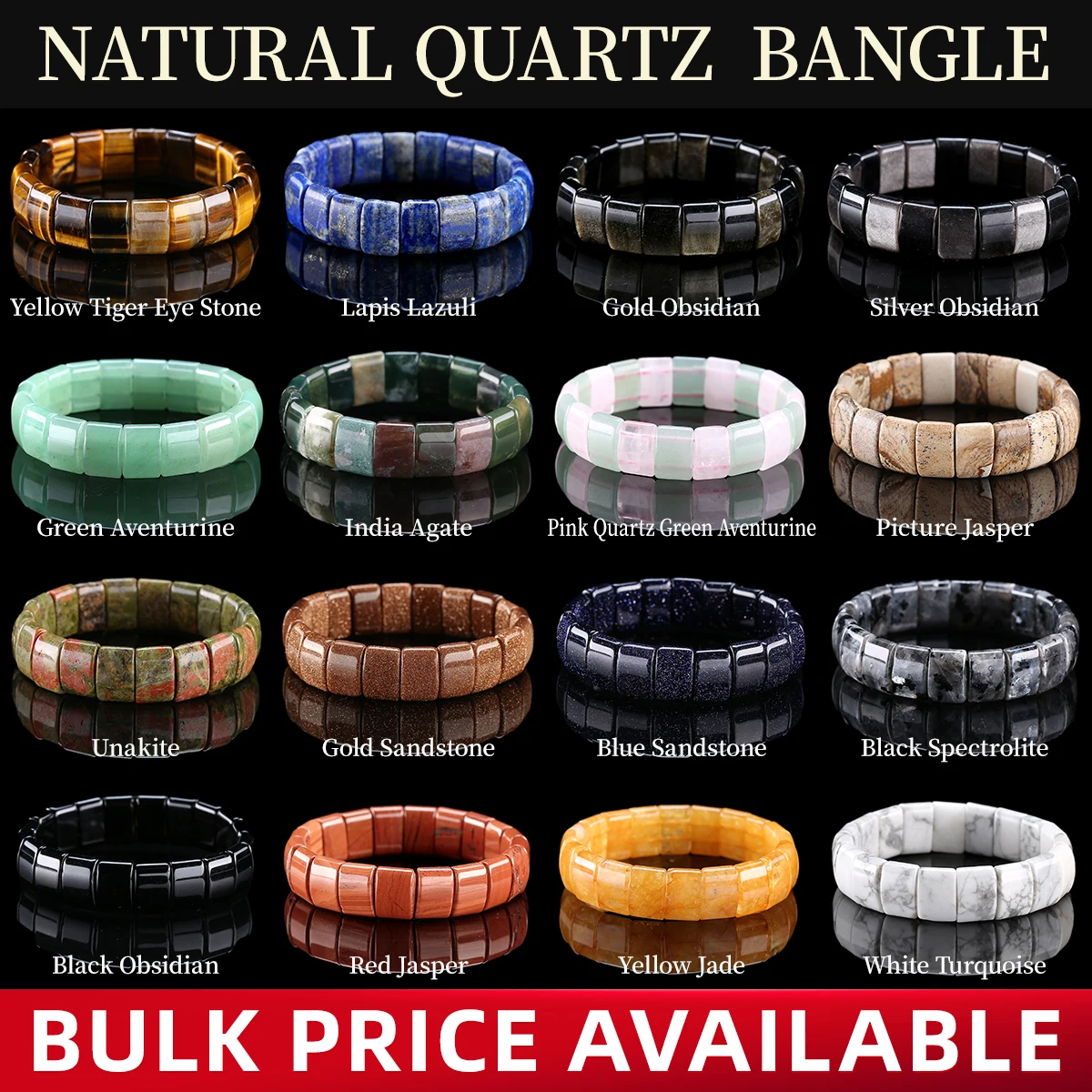 JD Natural Stone Yellow Tiger Eye Bead Square Bangles Men Women Fashion Reiki Healing Bracelet Yoga Wrist Jewelry Couples Gift