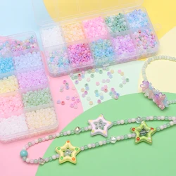 1500Pcs 4mm Cat Eye Ice Glass Beads | Loose Spacer Seed Beads for DIY Handmade Jewelry Bracelets/Necklaces/Charms Accessories