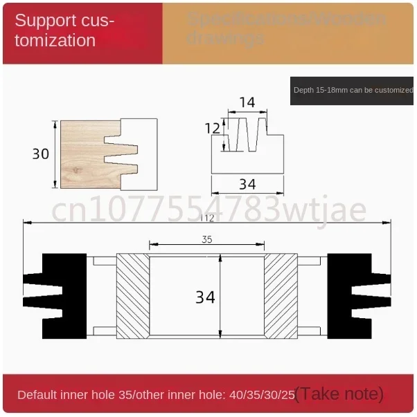 Woodworking cutting tools, solid wood gear cutters, male and female cutters, joint tenon and mortise end mills